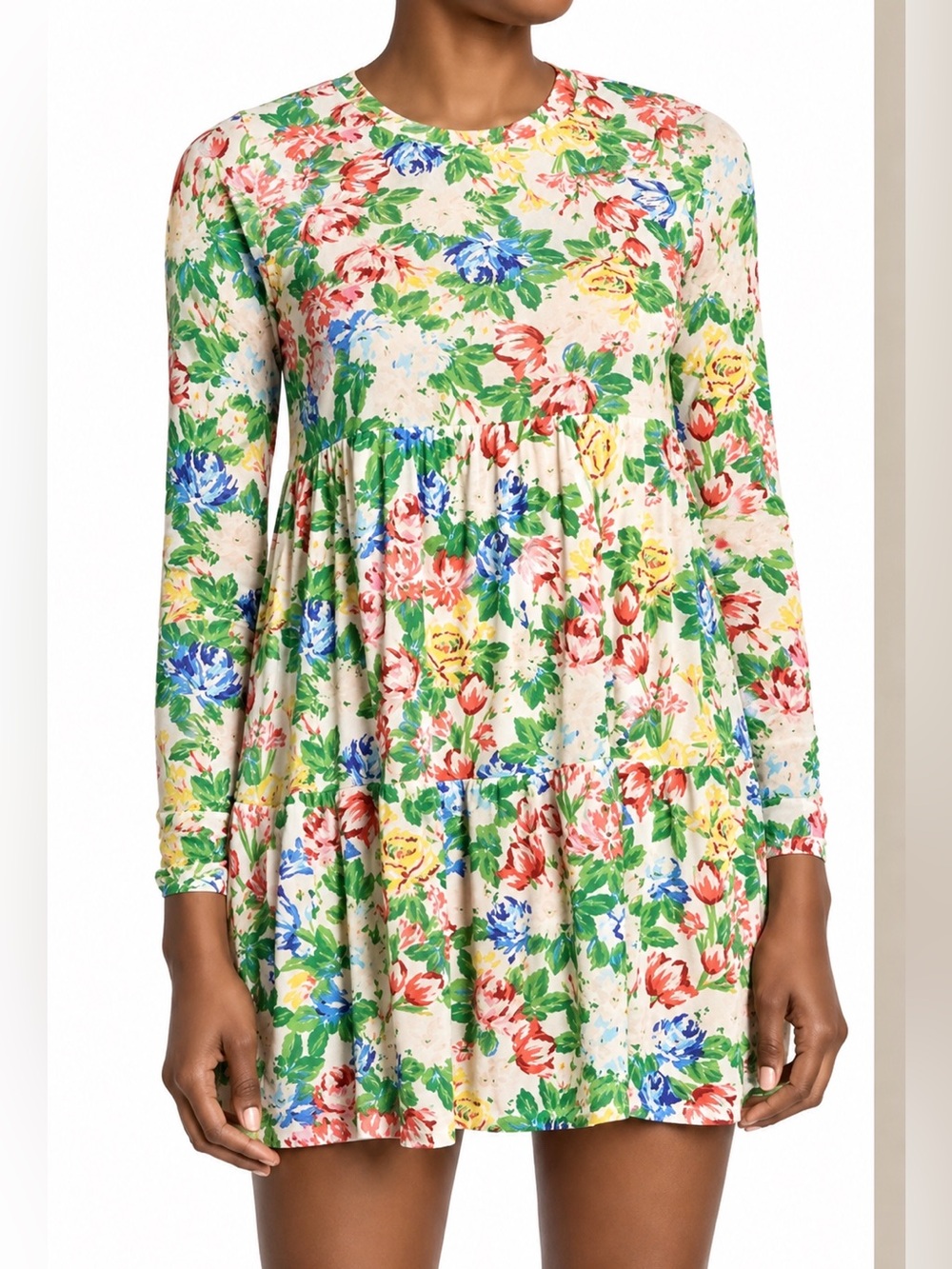 AFRM floral babydoll mini dress, XS